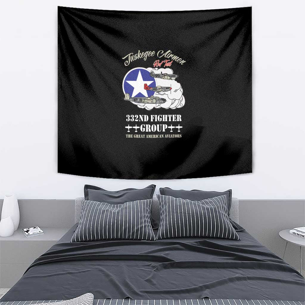 Tuskegee Airmen WWII Heroes Tapestry The Great American Aviators Black Art - Wonder Print Shop