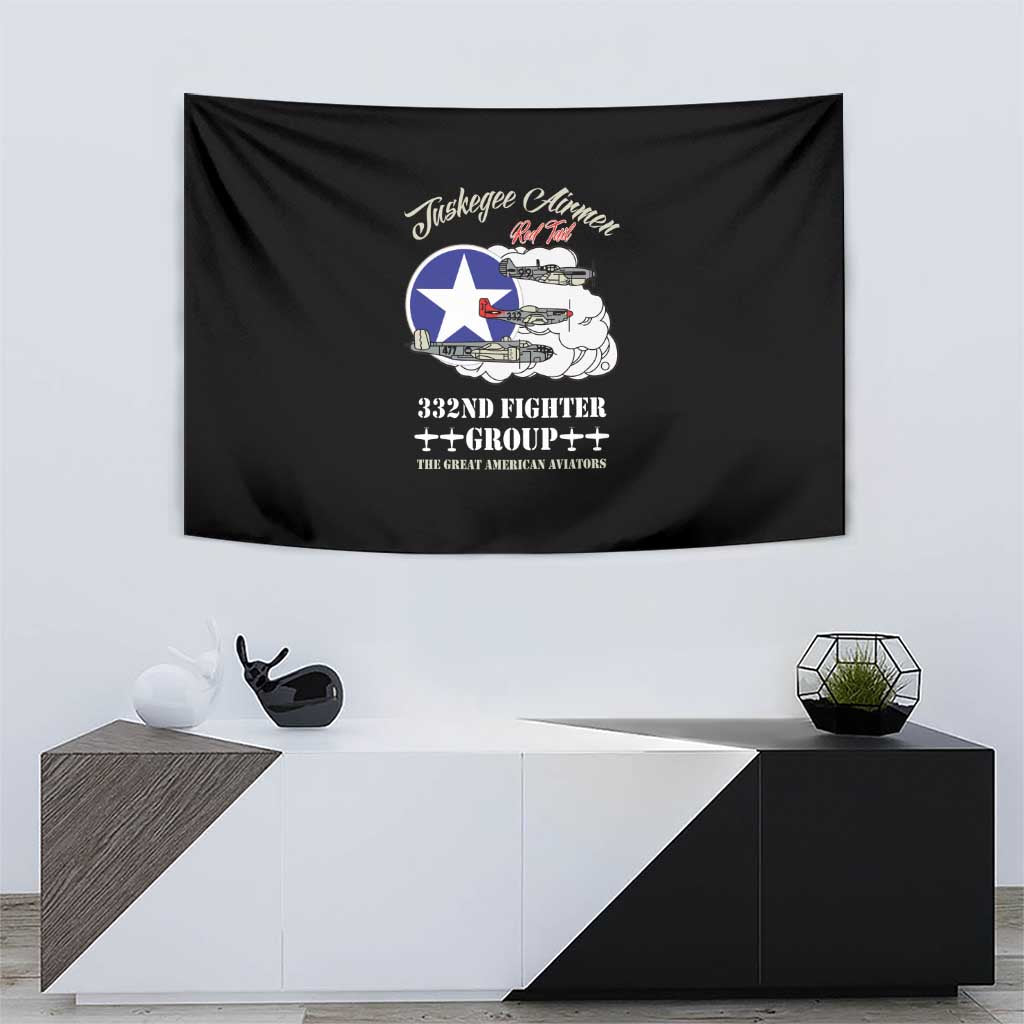 Tuskegee Airmen WWII Heroes Tapestry The Great American Aviators Black Art - Wonder Print Shop
