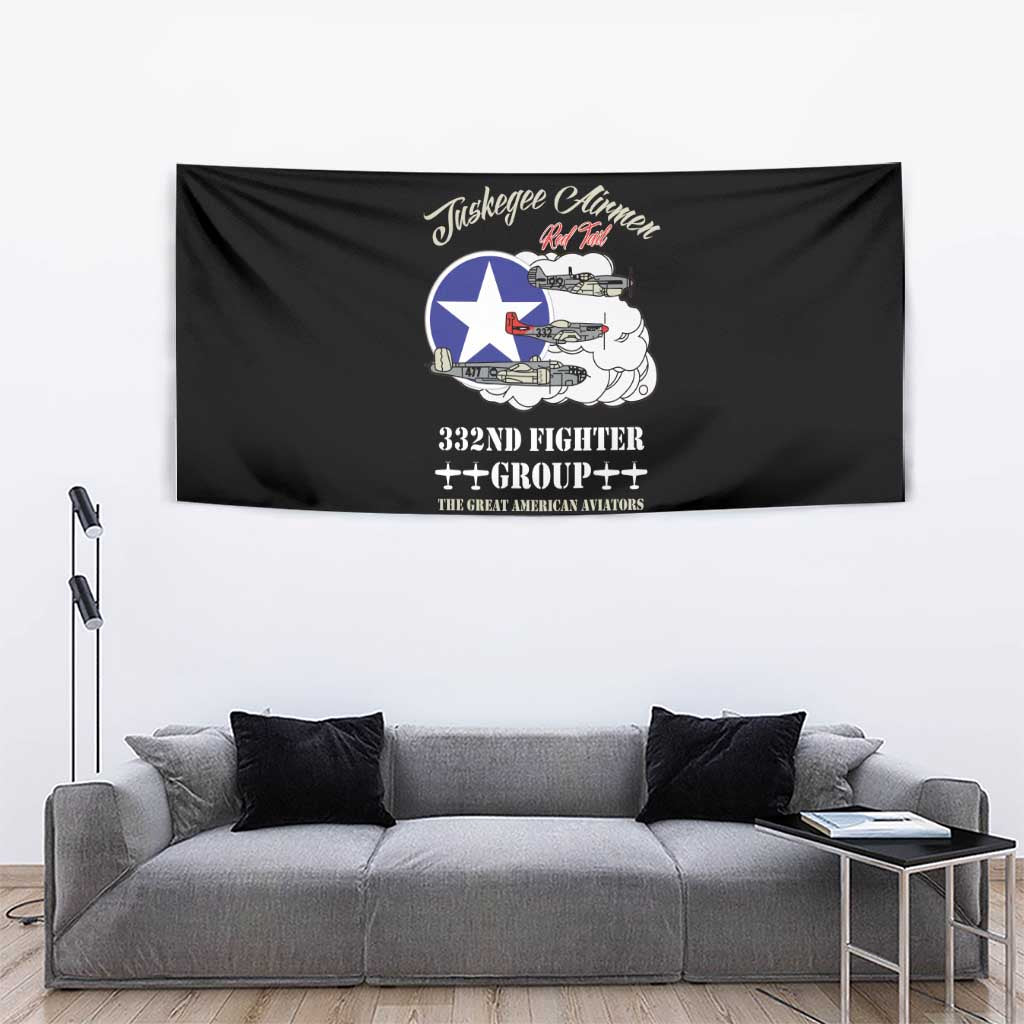 Tuskegee Airmen WWII Heroes Tapestry The Great American Aviators Black Art - Wonder Print Shop