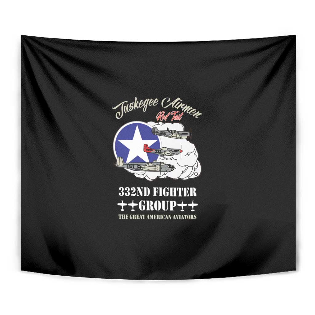 Tuskegee Airmen WWII Heroes Tapestry The Great American Aviators Black Art - Wonder Print Shop