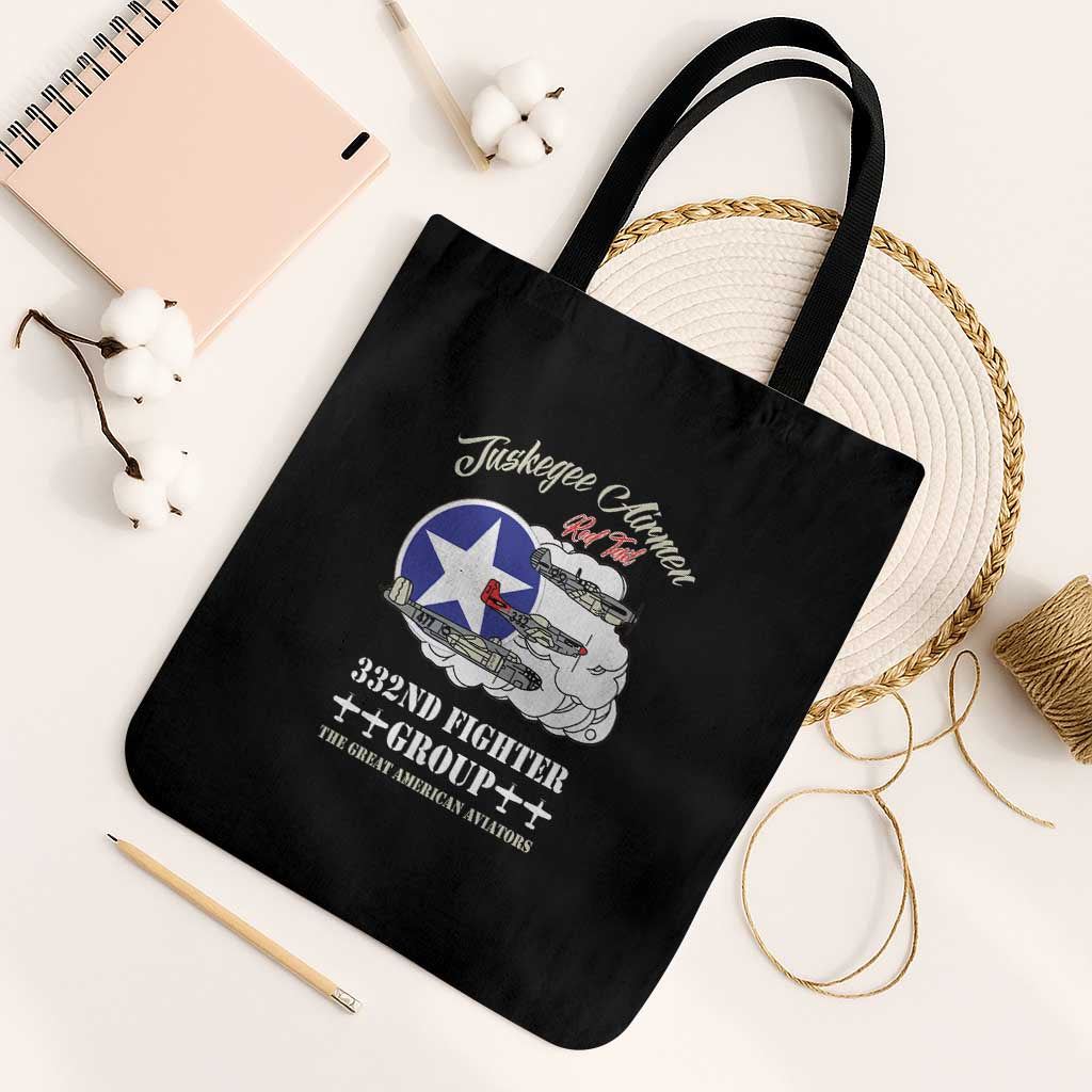 Tuskegee Airmen WWII Heroes Tote Bag The Great American Aviators Black Art - Wonder Print Shop
