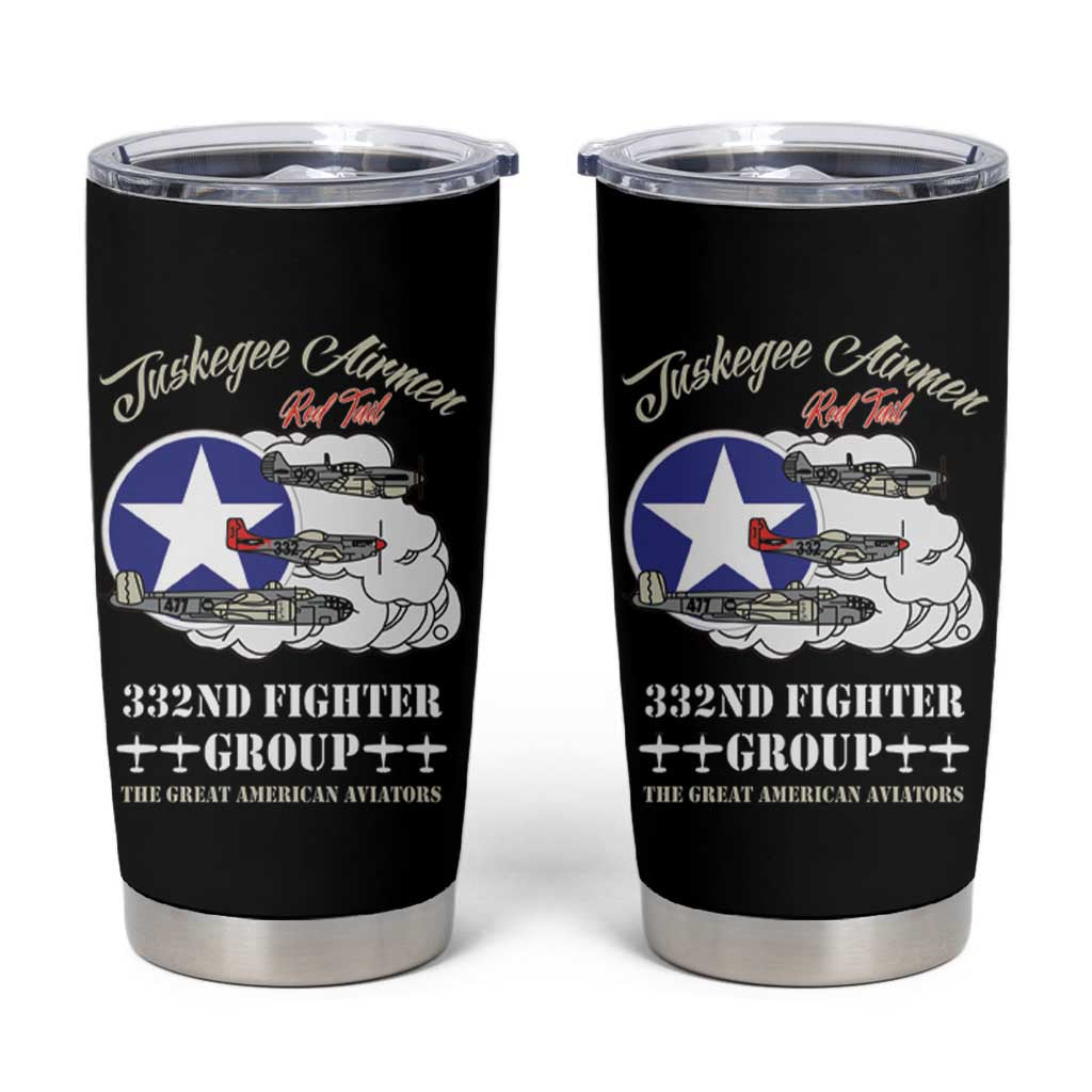 Tuskegee Airmen WWII Heroes Tumbler Cup The Great American Aviators Black Art - Wonder Print Shop