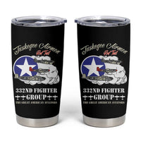 Tuskegee Airmen WWII Heroes Tumbler Cup The Great American Aviators Black Art - Wonder Print Shop