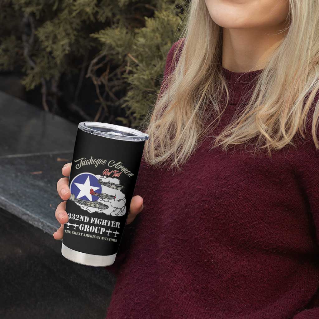 Tuskegee Airmen WWII Heroes Tumbler Cup The Great American Aviators Black Art - Wonder Print Shop