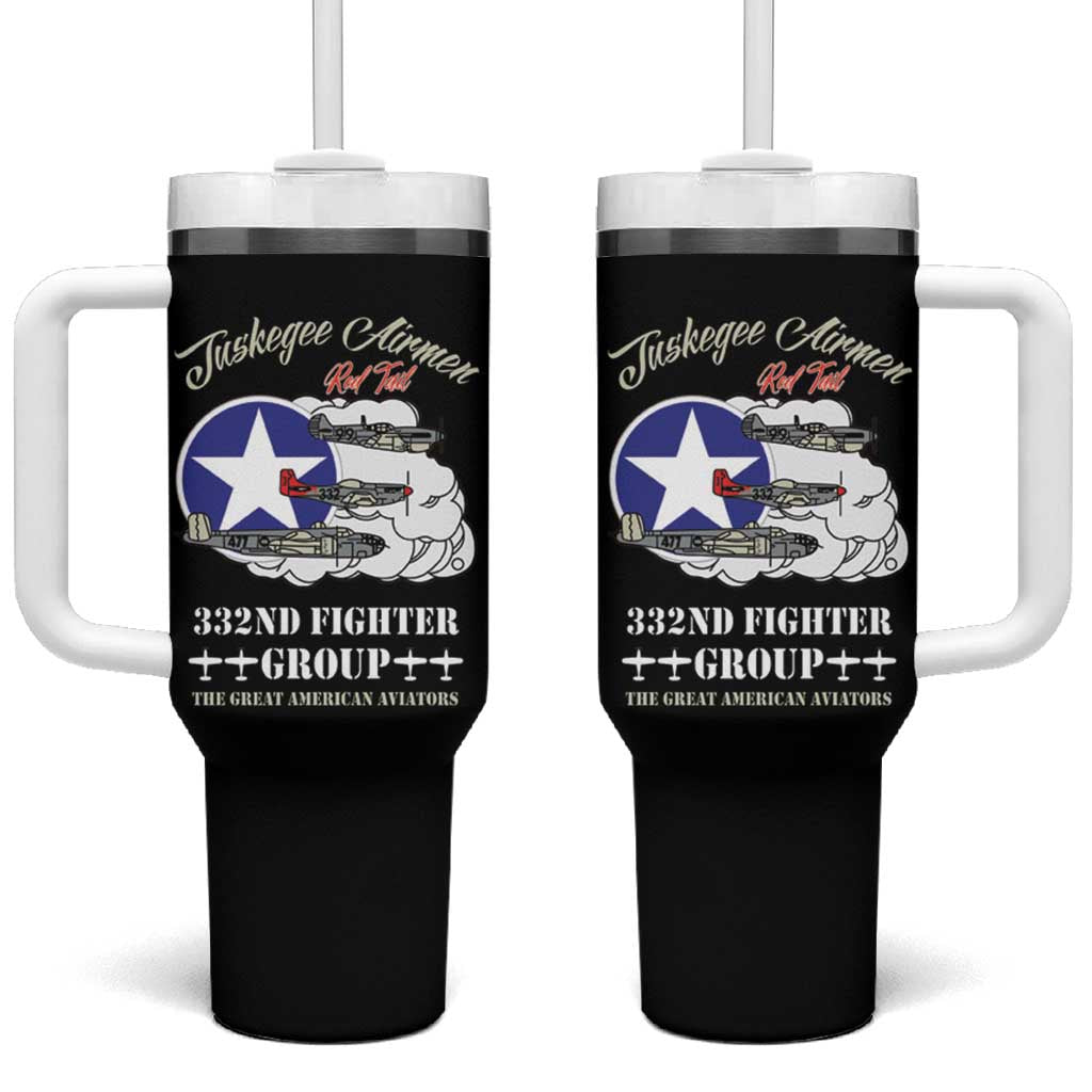 Tuskegee Airmen WWII Heroes Tumbler With Handle The Great American Aviators Black Art - Wonder Print Shop