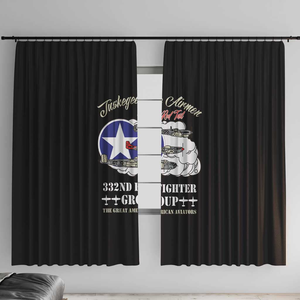 Tuskegee Airmen WWII Heroes Window Curtain The Great American Aviators Black Art - Wonder Print Shop