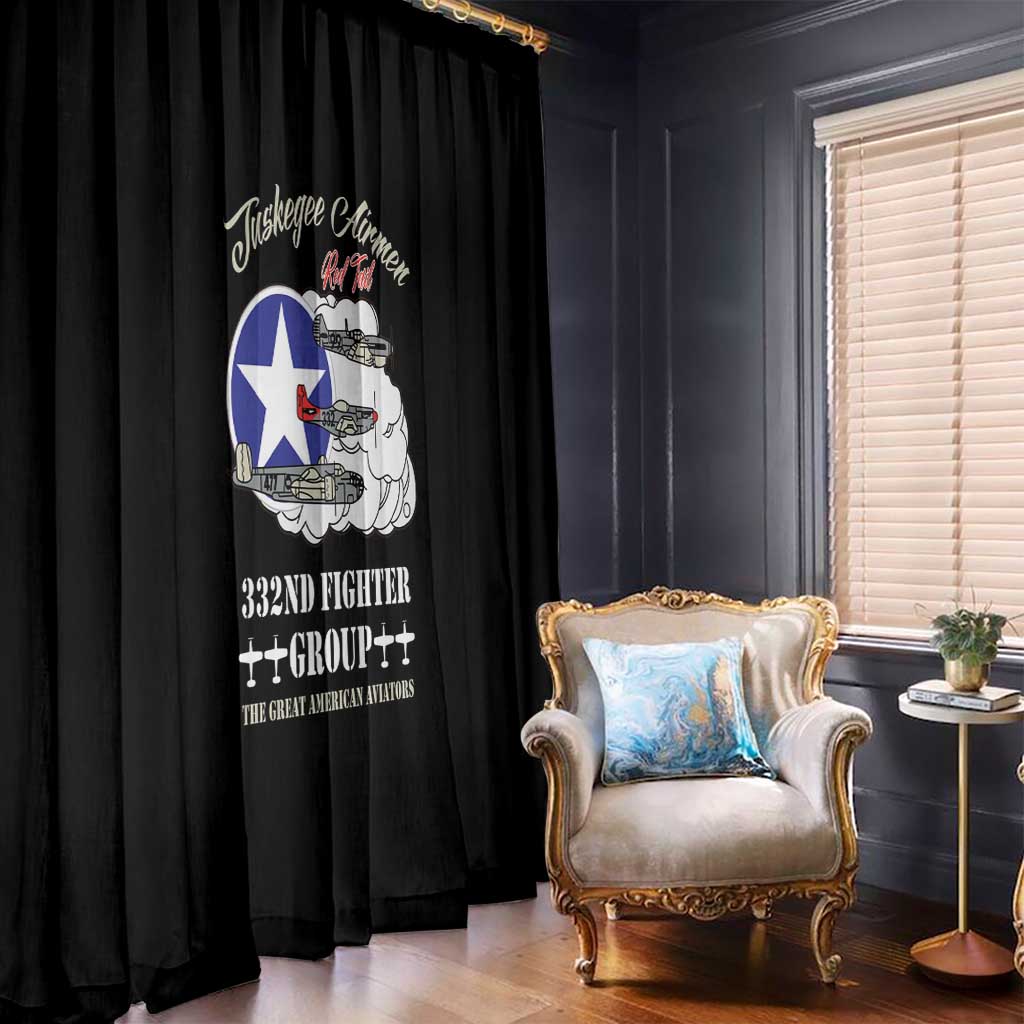 Tuskegee Airmen WWII Heroes Window Curtain The Great American Aviators Black Art - Wonder Print Shop