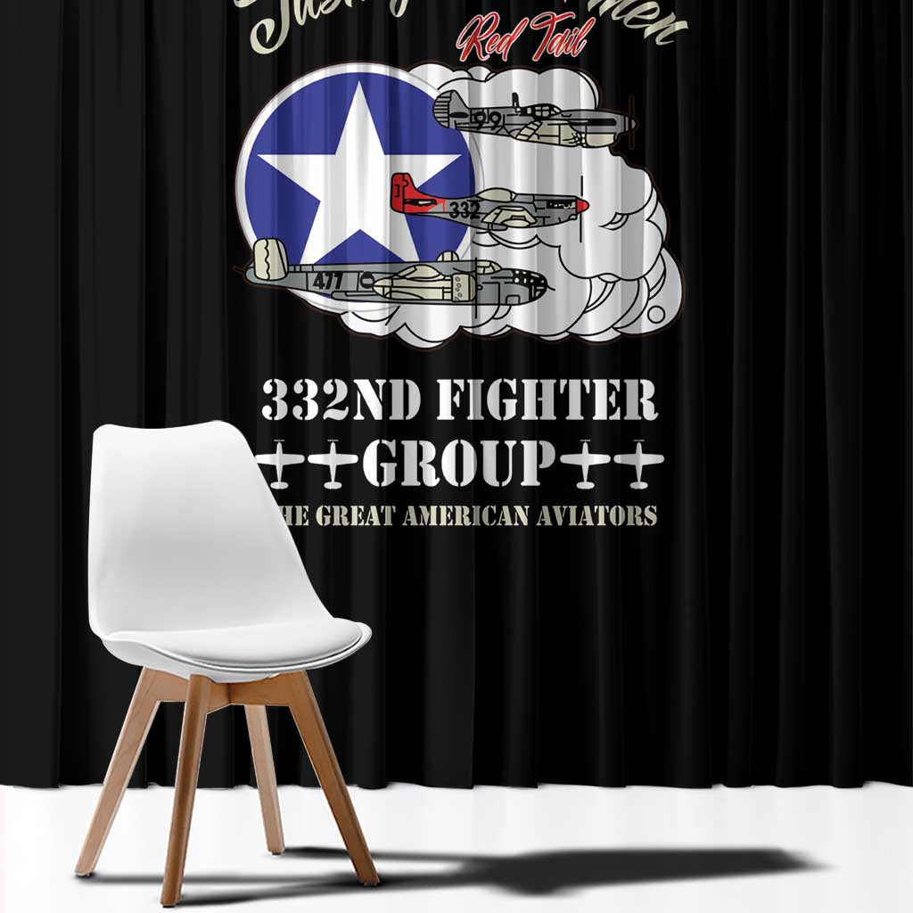 Tuskegee Airmen WWII Heroes Window Curtain The Great American Aviators Black Art - Wonder Print Shop
