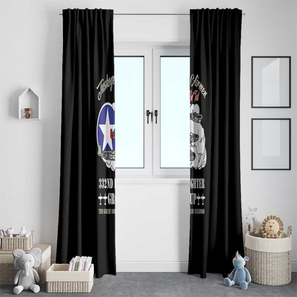 Tuskegee Airmen WWII Heroes Window Curtain The Great American Aviators Black Art - Wonder Print Shop