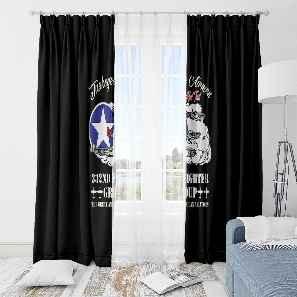 Tuskegee Airmen WWII Heroes Window Curtain The Great American Aviators Black Art - Wonder Print Shop