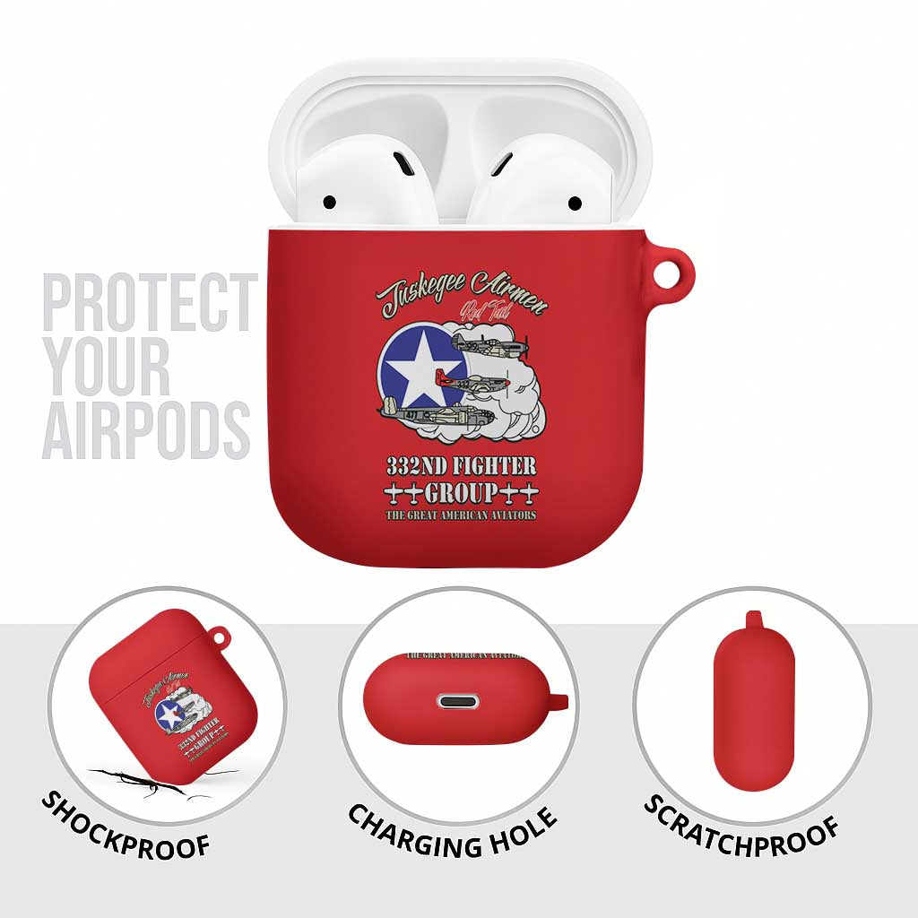 Tuskegee Airmen WWII Heroes AirPods Case The Great American Aviators Red Art - Wonder Print Shop