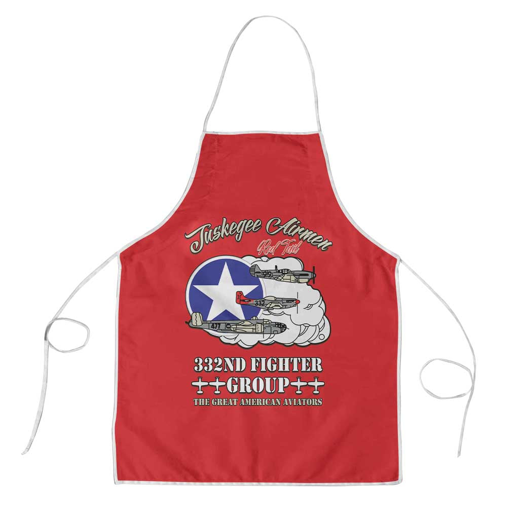 Tuskegee Airmen WWII Heroes Apron The Great American Aviators Red Art - Wonder Print Shop