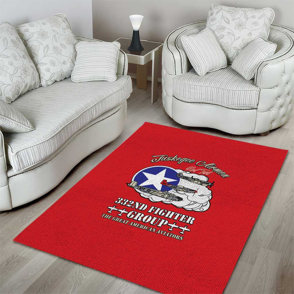 Tuskegee Airmen WWII Heroes Area Rug The Great American Aviators Red Art - Wonder Print Shop