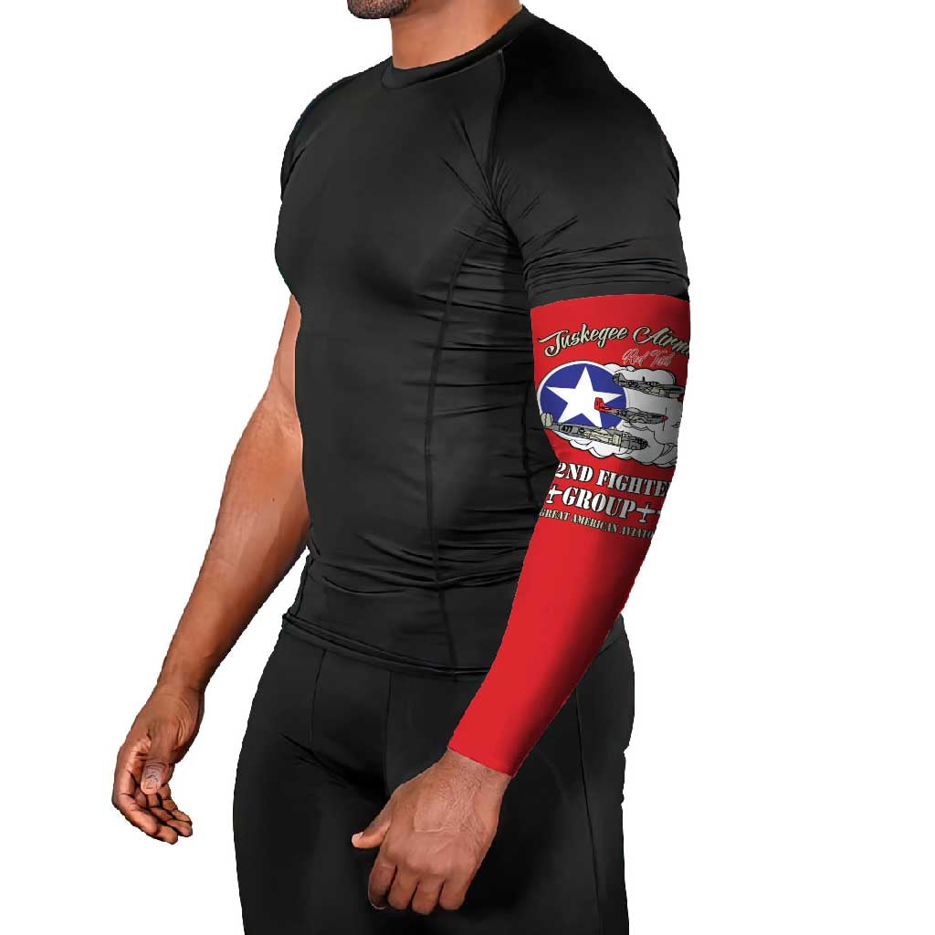 Tuskegee Airmen WWII Heroes Arm Sleeves The Great American Aviators Red Art - Wonder Print Shop