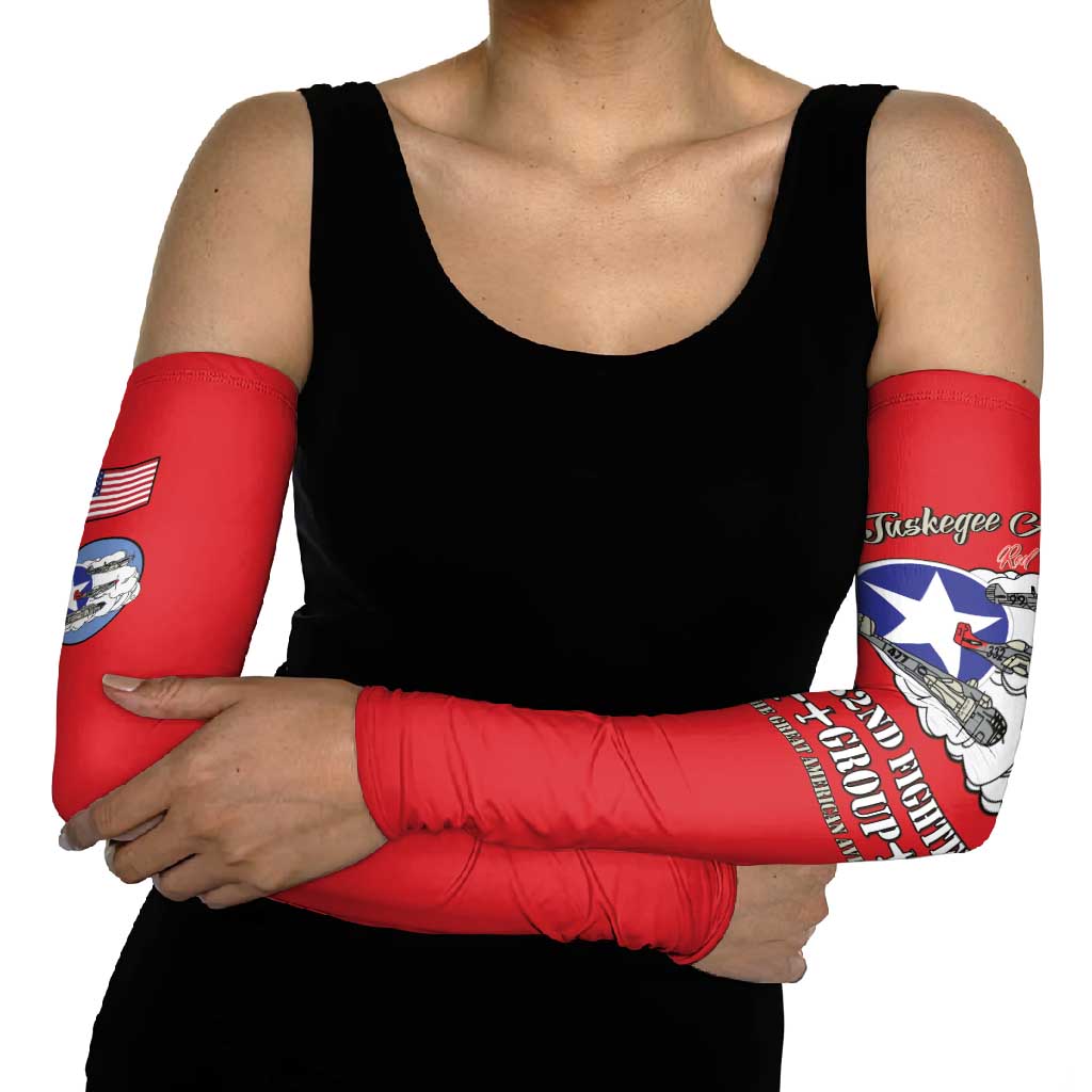 Tuskegee Airmen WWII Heroes Arm Sleeves The Great American Aviators Red Art - Wonder Print Shop