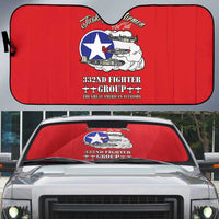 Tuskegee Airmen WWII Heroes Auto Sun Shade The Great American Aviators Red Art - Wonder Print Shop