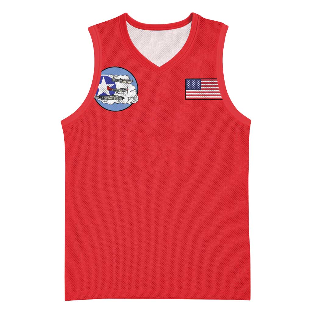 Tuskegee Airmen WWII Heroes Basketball Jersey The Great American Aviators Red Art - Wonder Print Shop
