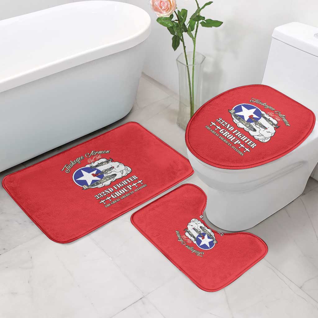 Tuskegee Airmen WWII Heroes Bathroom Set The Great American Aviators Red Art - Wonder Print Shop