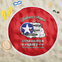 Tuskegee Airmen WWII Heroes Beach Blanket The Great American Aviators Red Art - Wonder Print Shop