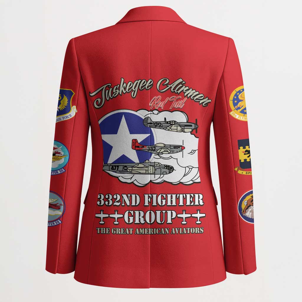 Tuskegee Airmen WWII Heroes Blazer The Great American Aviators Red Art - Wonder Print Shop