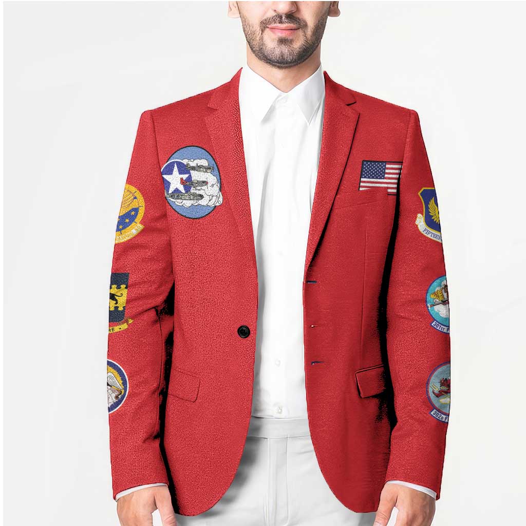 Tuskegee Airmen WWII Heroes Blazer The Great American Aviators Red Art - Wonder Print Shop