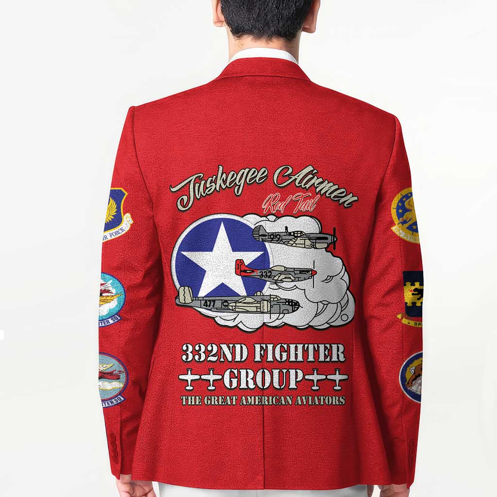 Tuskegee Airmen WWII Heroes Blazer The Great American Aviators Red Art - Wonder Print Shop