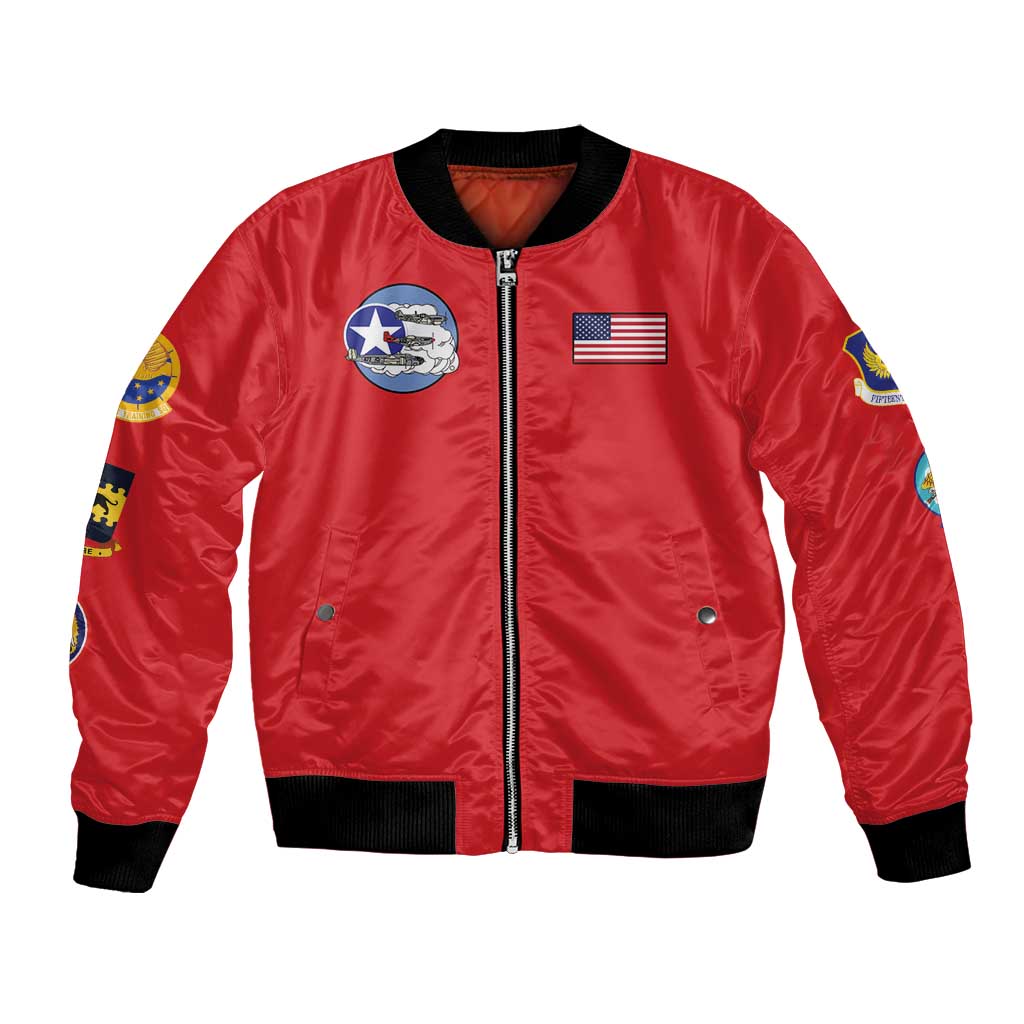 Tuskegee Airmen WWII Heroes Bomber Jacket The Great American Aviators Red Art - Wonder Print Shop