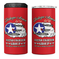 Tuskegee Airmen WWII Heroes 4 in 1 Can Cooler Tumbler The Great American Aviators Red Art - Wonder Print Shop