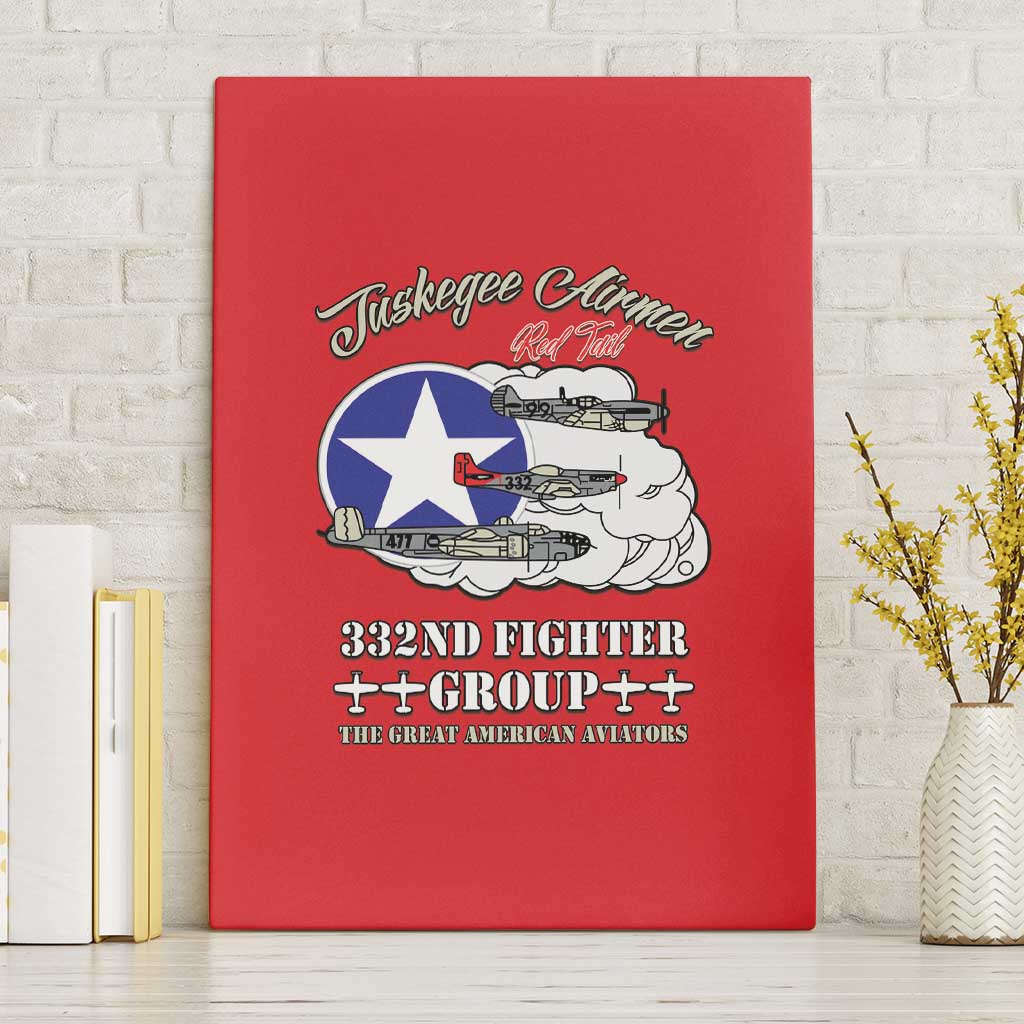 Tuskegee Airmen WWII Heroes Canvas Wall Art The Great American Aviators Red Art - Wonder Print Shop