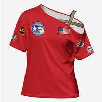 Tuskegee Airmen WWII Heroes Cross Shoulder Shirt The Great American Aviators Red Art - Wonder Print Shop