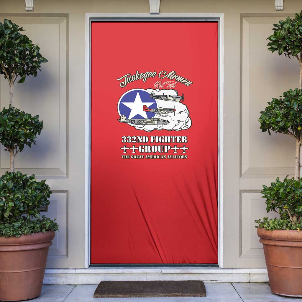 Tuskegee Airmen WWII Heroes Door Cover The Great American Aviators Red Art - Wonder Print Shop