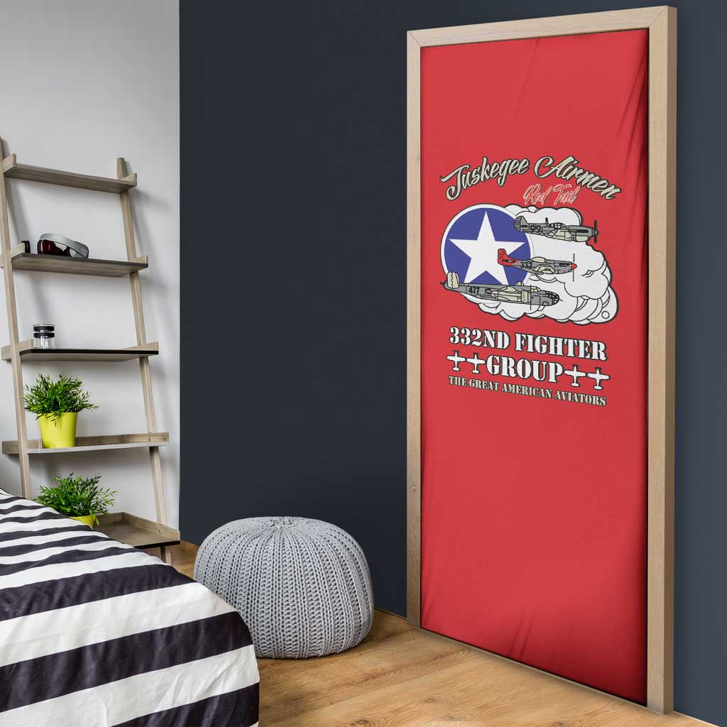 Tuskegee Airmen WWII Heroes Door Cover The Great American Aviators Red Art - Wonder Print Shop