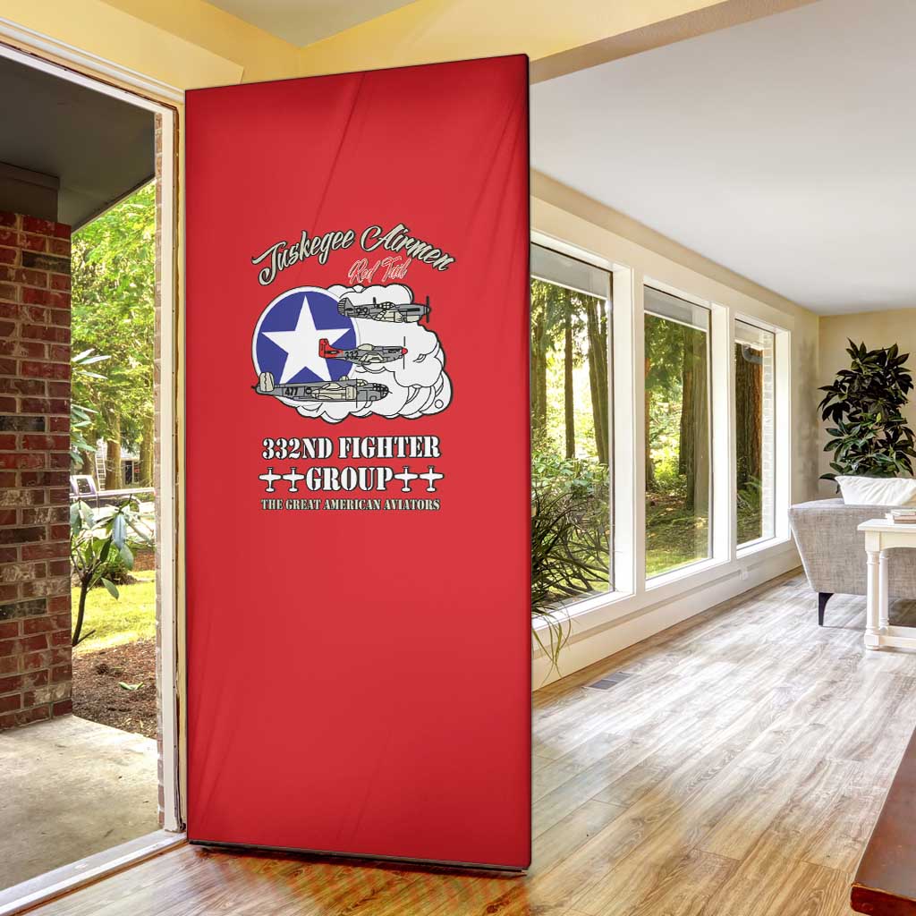 Tuskegee Airmen WWII Heroes Door Cover The Great American Aviators Red Art - Wonder Print Shop