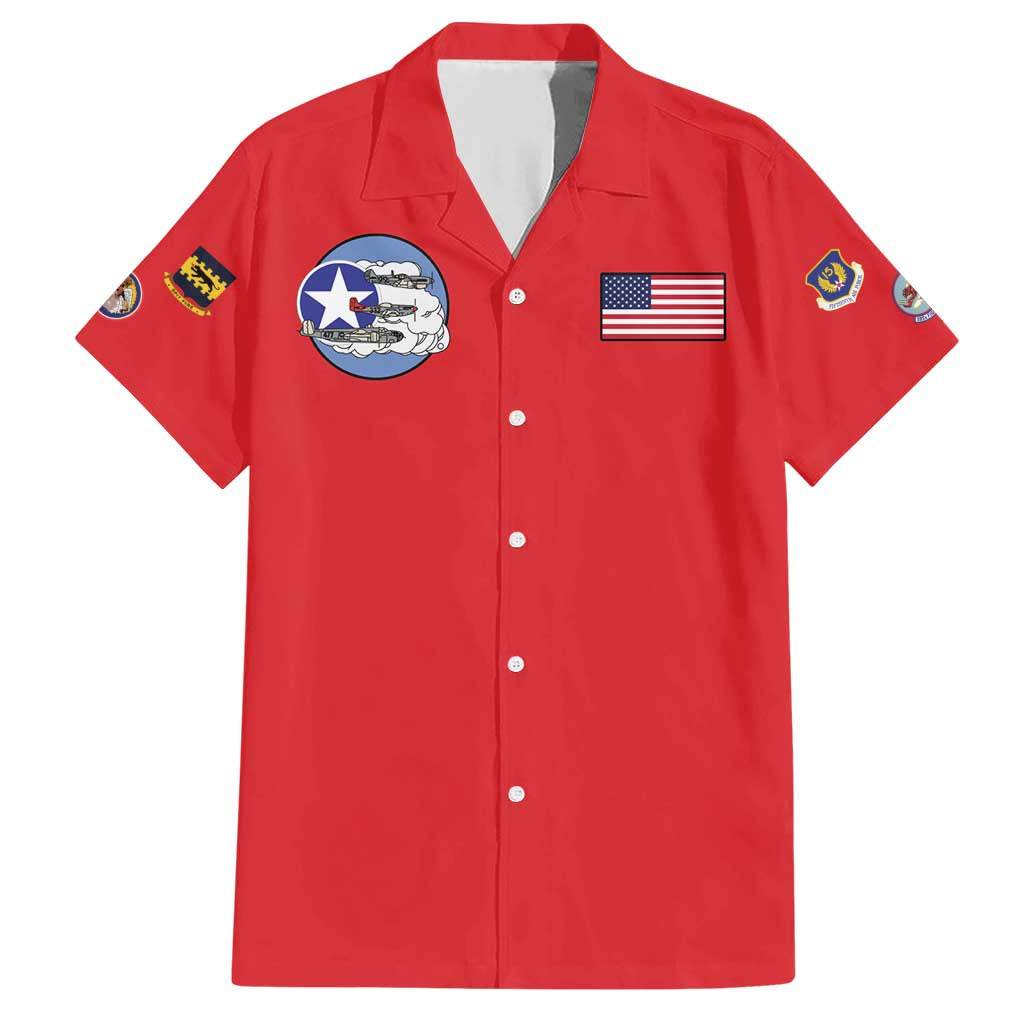 Tuskegee Airmen WWII Heroes Family Matching Short Sleeve Bodycon Dress and Hawaiian Shirt The Great American Aviators Red Art - Wonder Print Shop