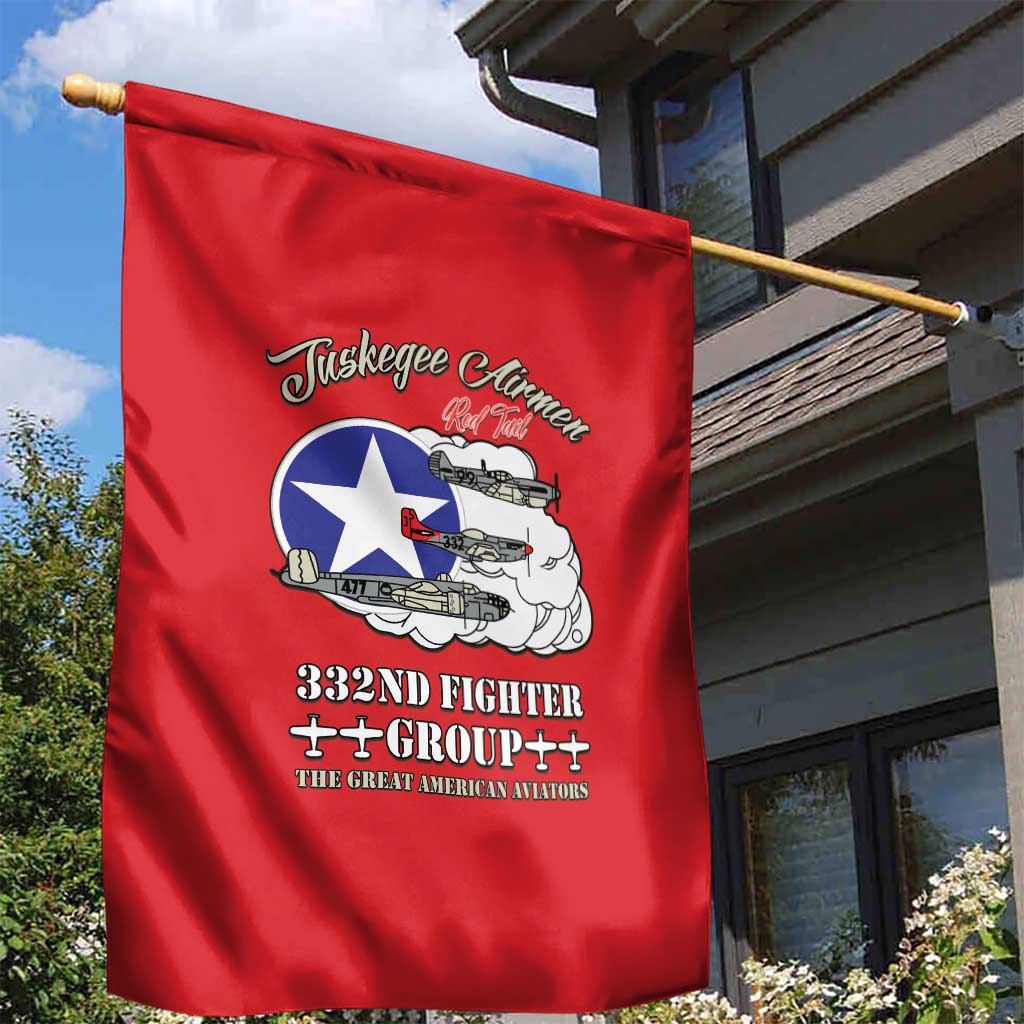 Tuskegee Airmen WWII Heroes Garden Flag The Great American Aviators Red Art - Wonder Print Shop