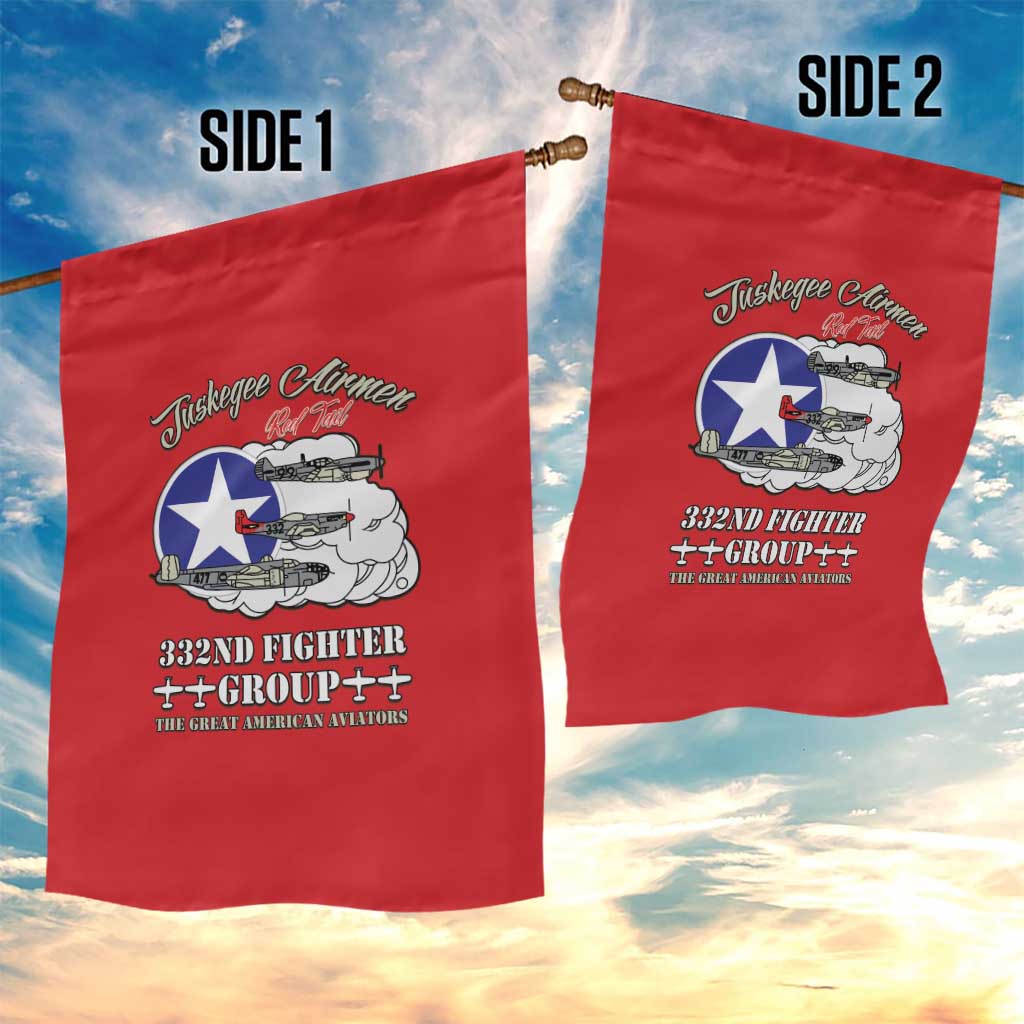 Tuskegee Airmen WWII Heroes Garden Flag The Great American Aviators Red Art - Wonder Print Shop