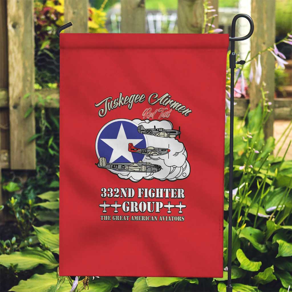 Tuskegee Airmen WWII Heroes Garden Flag The Great American Aviators Red Art - Wonder Print Shop