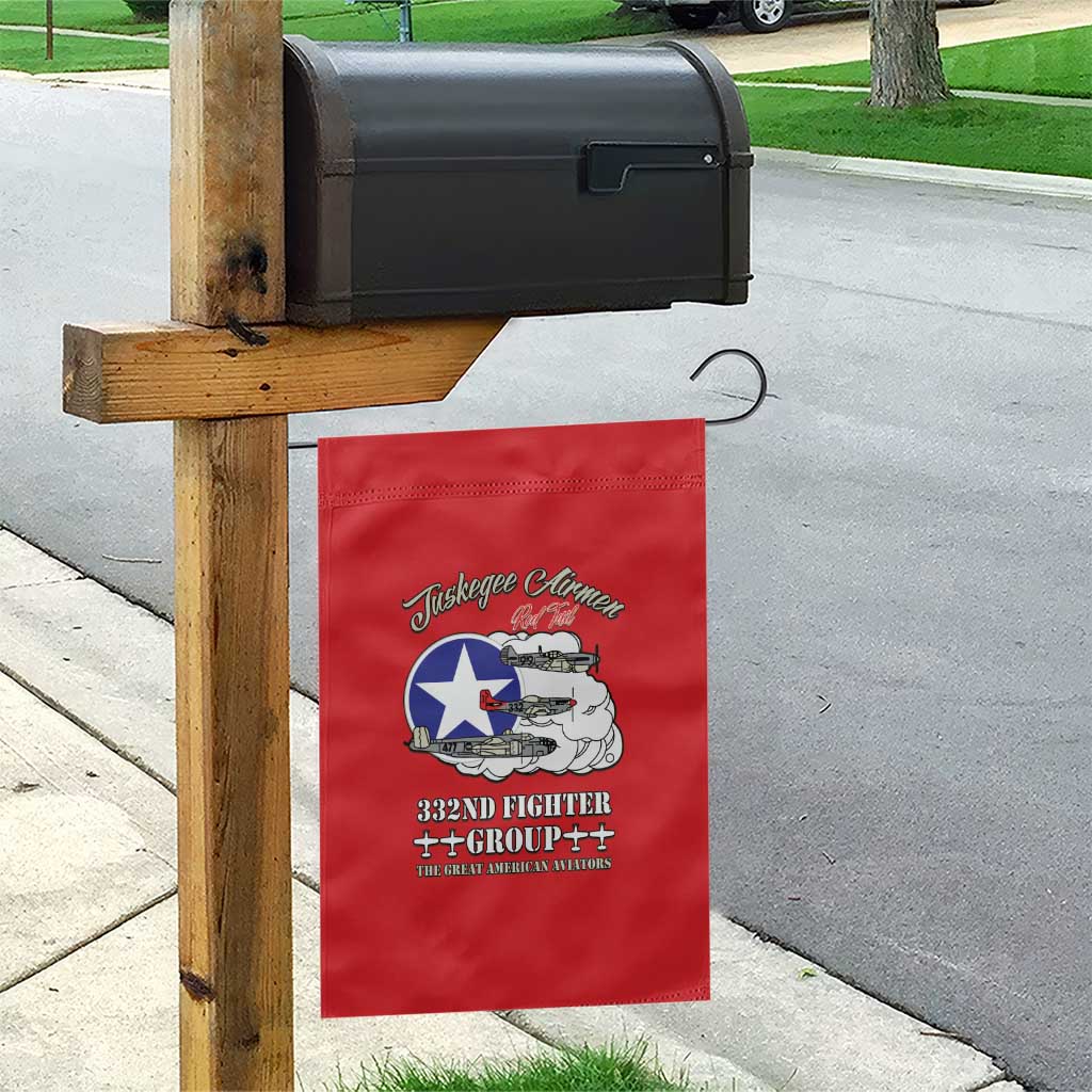 Tuskegee Airmen WWII Heroes Garden Flag The Great American Aviators Red Art - Wonder Print Shop