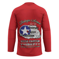 Tuskegee Airmen WWII Heroes Hockey Jersey The Great American Aviators Red Art - Wonder Print Shop