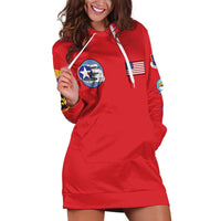 Tuskegee Airmen WWII Heroes Hoodie Dress The Great American Aviators Red Art - Wonder Print Shop