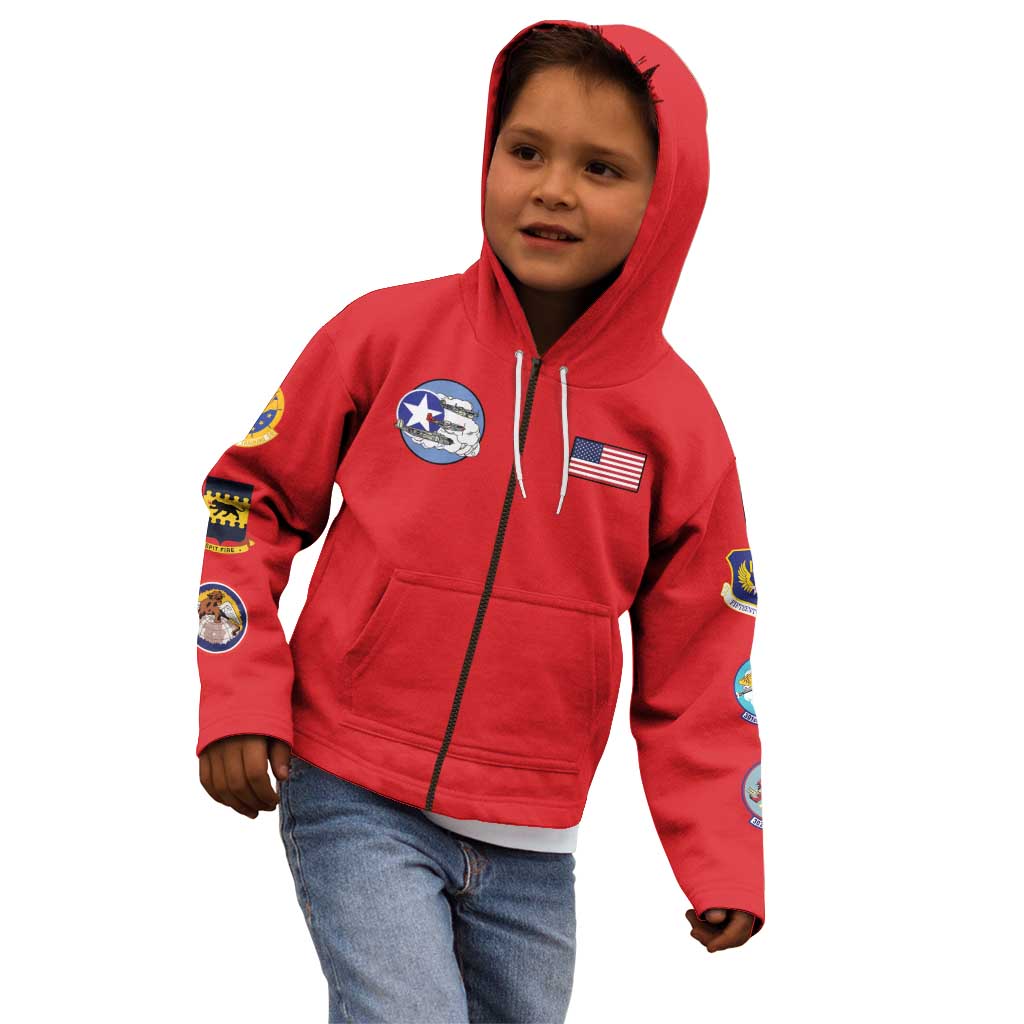 Tuskegee Airmen WWII Heroes Kid Hoodie The Great American Aviators Red Art - Wonder Print Shop