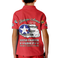 Tuskegee Airmen WWII Heroes Kid Polo Shirt The Great American Aviators Red Art - Wonder Print Shop