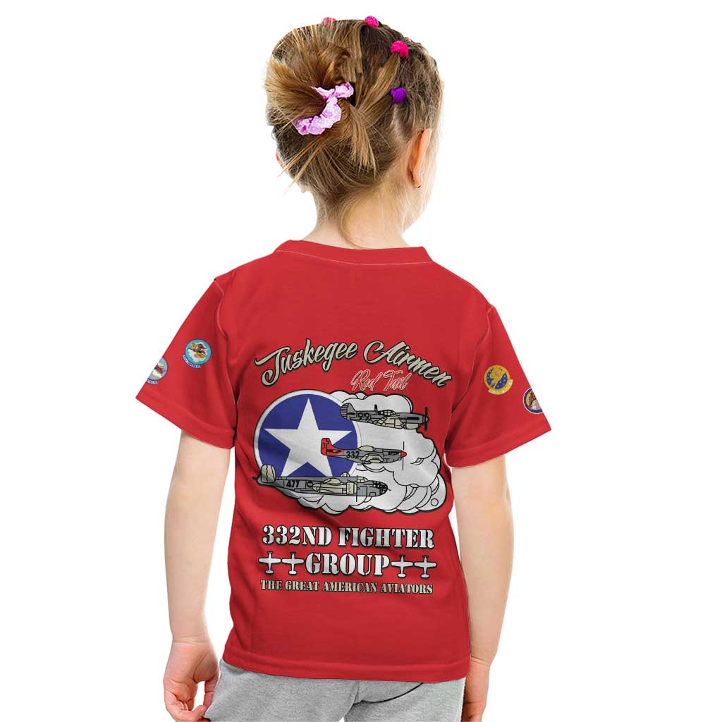 Tuskegee Airmen WWII Heroes Kid T Shirt The Great American Aviators Red Art - Wonder Print Shop