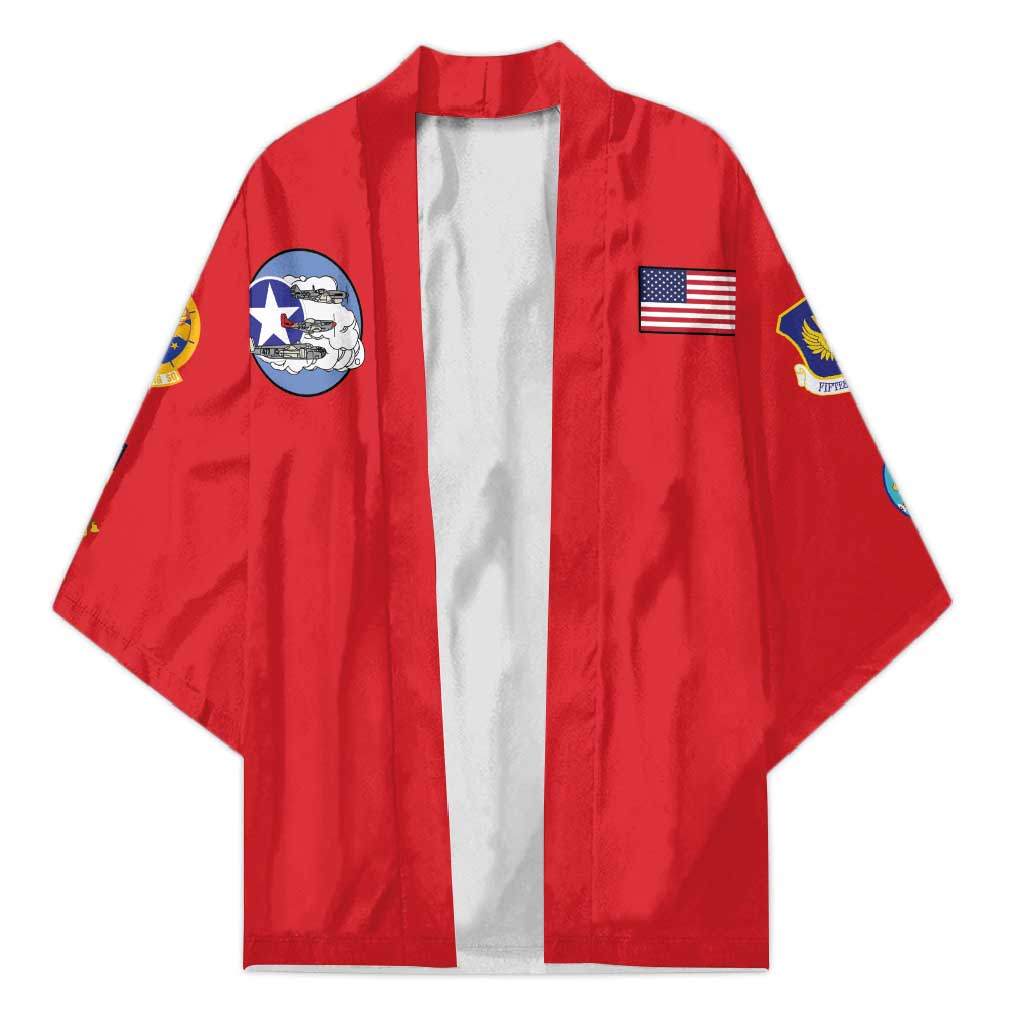 Tuskegee Airmen WWII Heroes Kimono The Great American Aviators Red Art - Wonder Print Shop