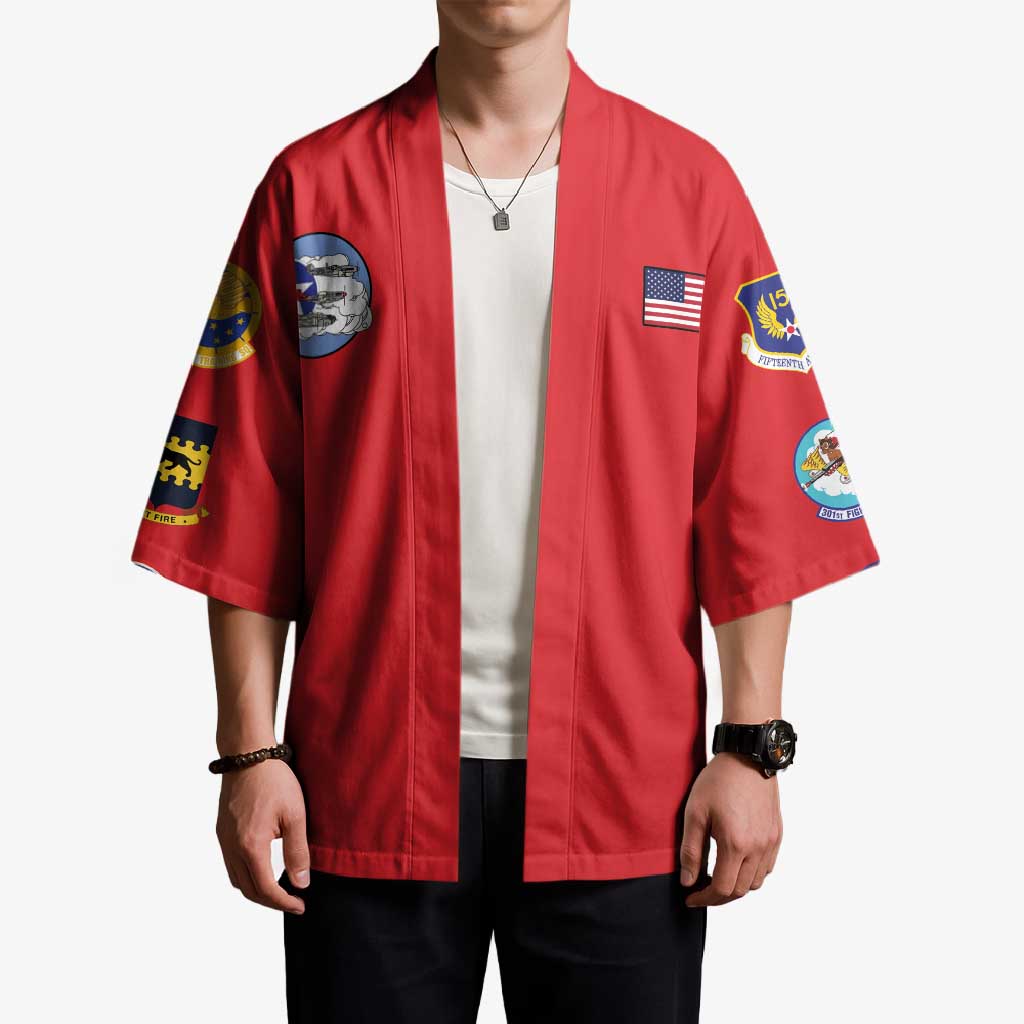 Tuskegee Airmen WWII Heroes Kimono The Great American Aviators Red Art - Wonder Print Shop