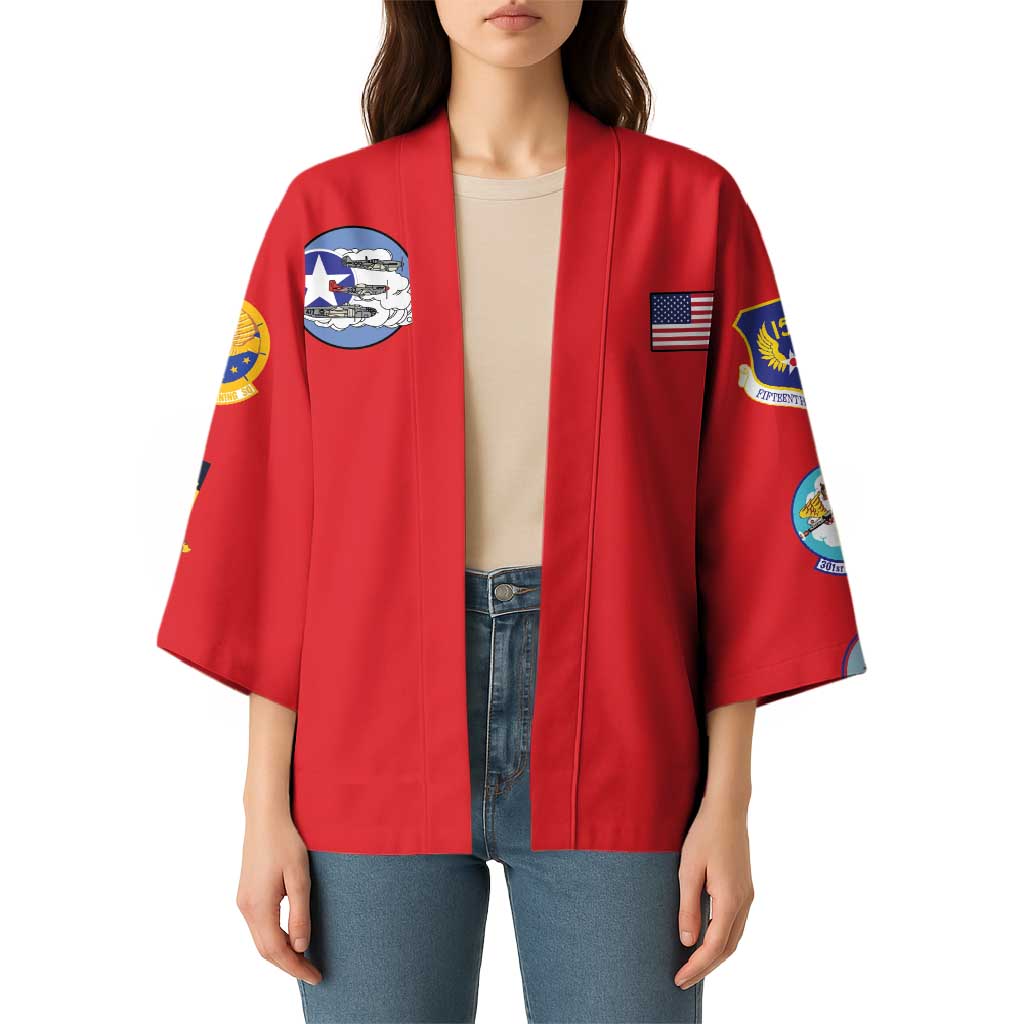 Tuskegee Airmen WWII Heroes Kimono The Great American Aviators Red Art - Wonder Print Shop