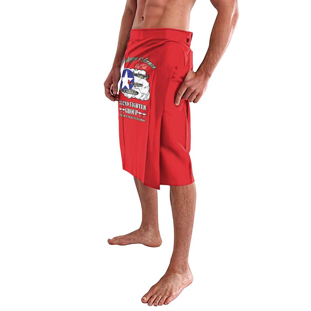 Tuskegee Airmen WWII Heroes Lavalava The Great American Aviators Red Art - Wonder Print Shop