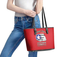 Tuskegee Airmen WWII Heroes Leather Tote Bag The Great American Aviators Red Art - Wonder Print Shop
