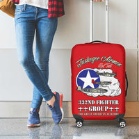 Tuskegee Airmen WWII Heroes Luggage Cover The Great American Aviators Red Art - Wonder Print Shop