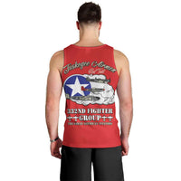 Tuskegee Airmen WWII Heroes Men Tank Top The Great American Aviators Red Art - Wonder Print Shop